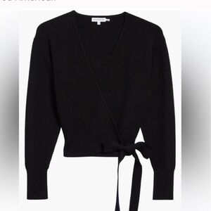 CLEARANCE Good American Black Ribbed Knit Top FINAL PRICE